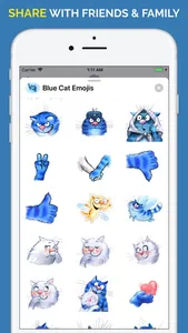 Blue Cat Emojis screenshot 4