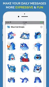 Blue Cat Emojis screenshot 6