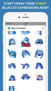 Blue Cat Emojis screenshot 8