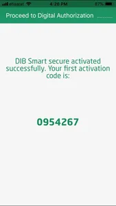 DIB Digital Authorization screenshot 2