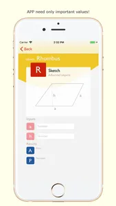 Areas &  perimeters calculator screenshot 1