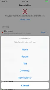 Barcode Keyboard - BarcodeKey screenshot 3