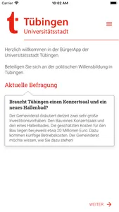 BürgerApp Tübingen screenshot 0