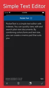 PocketText - Indexed Notes screenshot 1