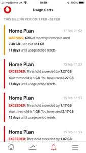 Vodafone Usage Manager screenshot 2