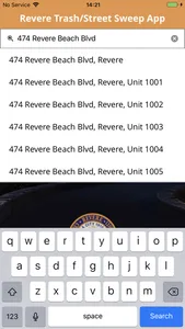 Revere Trash/Street Sweep App screenshot 1