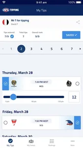 Official AFL Tipping screenshot 3