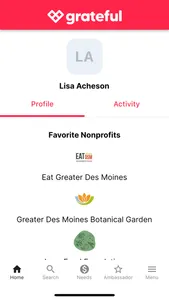 Grateful App for Giving screenshot 1