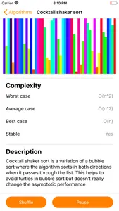 Sorting algorithms visualised screenshot 3