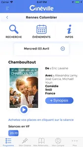 Les Cinémas Cinéville screenshot 1