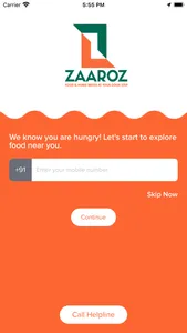 Zaaroz Food Ordering App screenshot 1