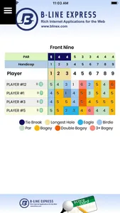 B-line Score Card screenshot 1