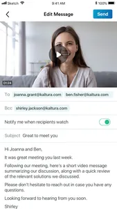 Kaltura Pitch Video Messaging screenshot 3
