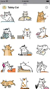 Tabby Cat Animated Stickers screenshot 1