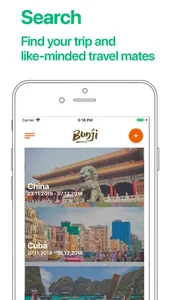 Bunji: find your travel mate screenshot 2