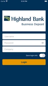 Highland Bank Business Deposit screenshot 0