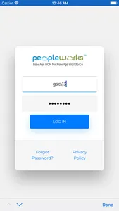 PeopleWorksMobile screenshot 1