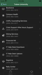 Tulane University screenshot 2