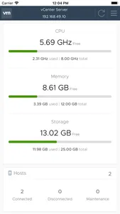 vSphere Mobile Client screenshot 0