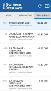 SwibecoLunchCard screenshot 1