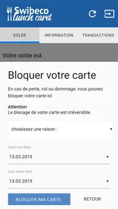 SwibecoLunchCard screenshot 3