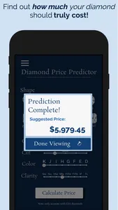 Diamond Price Predictor screenshot 2