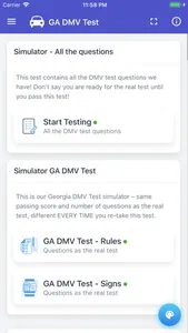 GA DMV Test screenshot 2