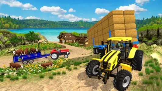 Tractor Trolley Farming Game screenshot 0