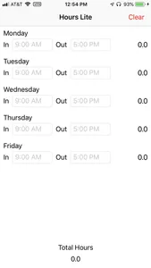 Hours Lite - Hours Calculator screenshot 0