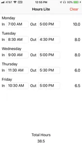 Hours Lite - Hours Calculator screenshot 2