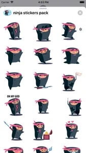 Funny Ninja emoji & stickers screenshot 0