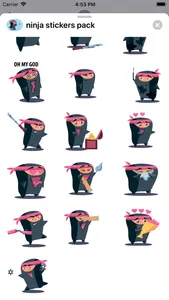 Funny Ninja emoji & stickers screenshot 1