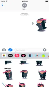 Funny Ninja emoji & stickers screenshot 2