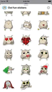 Owl emoji - Funny stickers screenshot 1