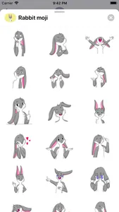 Funny Rabbit emoji & stickers screenshot 0