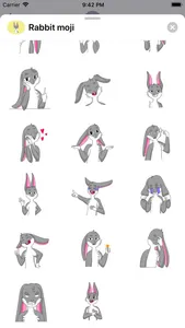 Funny Rabbit emoji & stickers screenshot 1