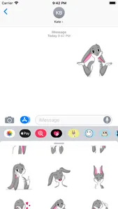 Funny Rabbit emoji & stickers screenshot 2