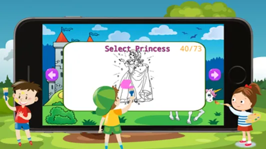 PrincessColoringBooksLearning screenshot 0