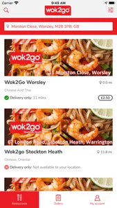 Wok2go App screenshot 0