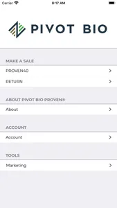 Pivot Bio Rep App screenshot 1