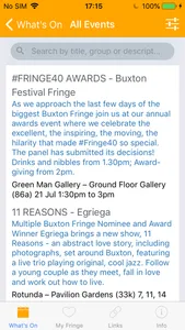 Buxton Fringe App screenshot 1