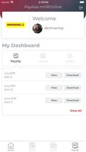 PayAsia HROnline Mobile screenshot 1