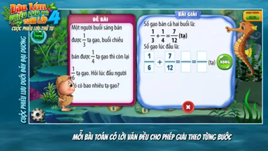 Đậu Lém Phiêu lưu ký - Toán 4 screenshot 7