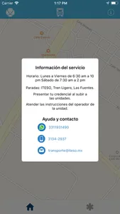 Transporte Universitario ITESO screenshot 2