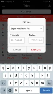 MiniFinder TripLog screenshot 2