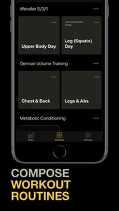 Strongr: Weight Training Log screenshot 1