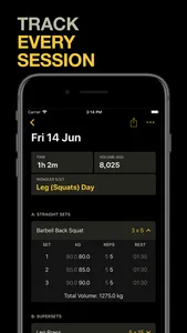 Strongr: Weight Training Log screenshot 2