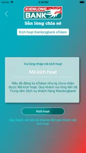 Kienlongbank eToken screenshot 1