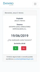 DataPro Legal Control Horario screenshot 0