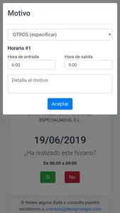 DataPro Legal Control Horario screenshot 1